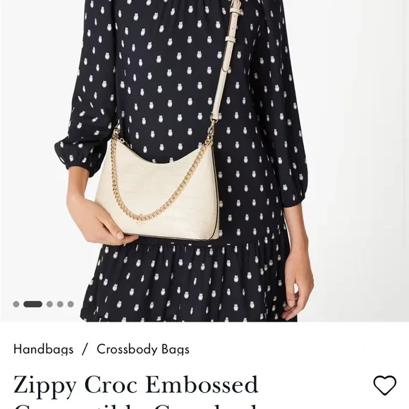 Kate Spade Shoulder Bag with Gold Chain and Textured Surface - Picture 6 of 6